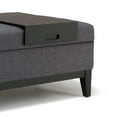 Simpli Home Oregon Storage Ottoman Bench with Tray