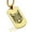 Gold, variant on Stainless Steel Geometric Polygon Squirrel Animal Dog Tag Pendant Necklace