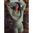 thumbnail image 2 of Celebrity Pink Waffle Sweater & Short Set, Sizes XS-XXXL, 2 of 5