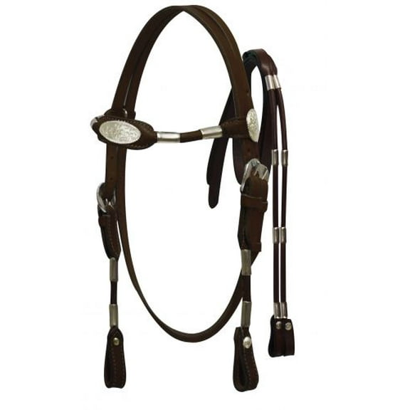 Mini Size Poco Leather Headstall w/ Reins (Dark)