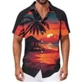 thumbnail image 4 of Zorckvet Men's Hawaiian Floral Print Button-Down Shirt,Tropical Floral Short Sleeve,Beach Party Shirt, 4 of 6