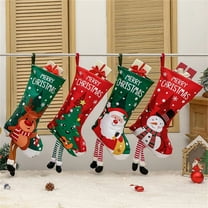 Xuniizn Christmas Stockings Bulk, Assorted Festive Xmas Stockings for Fireplace Mantel Decor, Traditional Holiday Ornaments, Christmas Decorations for Home, Cloth