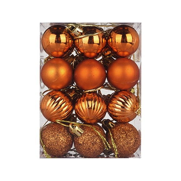 ESULOMP 24PCS Small Christmas Ball Oranments Pendant, Shatterproof Christmas Tree Bauble Hanging Decoration Bright Colored Ball for Xmas Holiday Wedding Home Party Ornament Decor(1.18in)