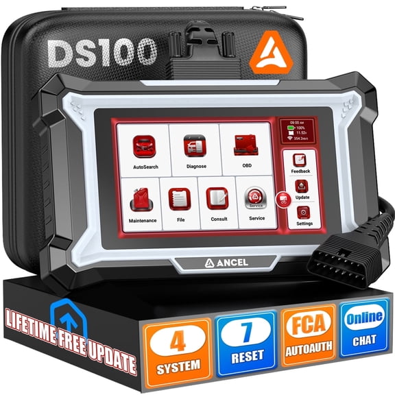 ANCEL OBD2 Scanner Car Diagnostic Tool with 7 Resets, Oil/Brake/ABS/EPB/BMS/SAS Reset, Gear Learning, Check Engine ABS SRS Transmission Code Reader, Lifetime Free Update, Online Customer Service