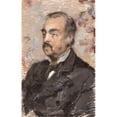 thumbnail image 2 of Manet, Edouard 13x18 Gold Ornate Wood Framed with Double Matting Museum Art Print Titled - Portrait of Julien de la Rochenoire, 2 of 4