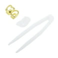 thumbnail image 3 of Unique Bargains 1 Pc Fake Grills Hip Hop Rhinestone Heart Teeth Grillz Gold Tone, 3 of 6