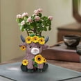 thumbnail image 4 of Nilvkv Cow Figurines Spring Sunflower Cow Resin Flowerpot Calf Lovers Gifts for Summer Home Garden Kitchen Office, Halloween Decorations, Home Decor, 4 of 6