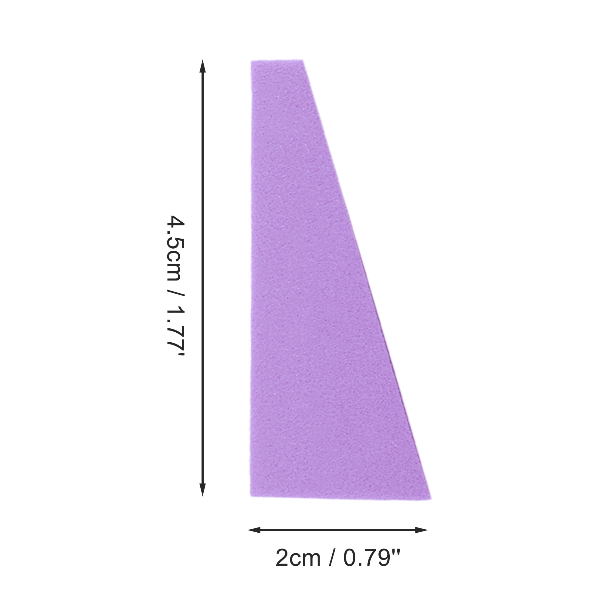 Unique Bargains 50 Pcs Trapezoid Face Makeup Sponge for Bedrooms Purple