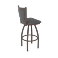 thumbnail image 2 of 870 Hadleigh 30" Swivel Bar Stool with Bronze Finish and Graph Coal Seat and Back, 2 of 2