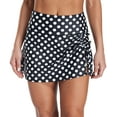 thumbnail image 1 of Women Swim Skirt Drawstrings Sides Swim Shorts Bathing Suit Skirted Swimsuit Bottom, 1 of 6
