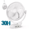 thumbnail image 1 of Ventilador con clip Nuerst, 10000 mAh, 30 horas, recargable, 20 cm, blanco, 1 of 7