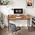 thumbnail image 6 of YRLLENSDAN 39 inch Computer Desk,Office Desk with Metal Frame,Modern Simple Style for Home Office Study,Writing for Small Space, Vintage, 6 of 8