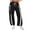 Black, variant on Women's Baggy Wide Leg Pants Casual Drawstring Elastic Waisted Contrast Color Workout Y2K Track Pants