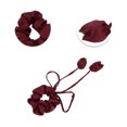 thumbnail image 3 of Unique Bargains 1 Pc Elegant Tulip Pendant Hair Scrunchies Hair Ties Wine Red, 3 of 5
