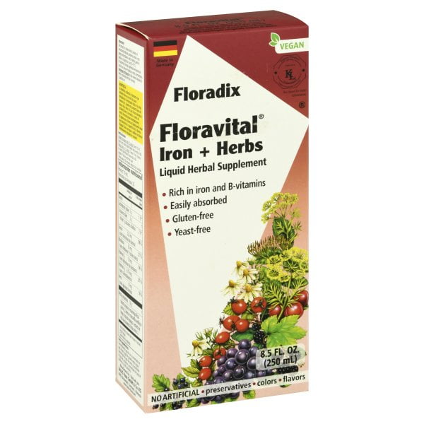 Floravital Iron & Herbs YeastFree Salus 8.5 oz Liquid
