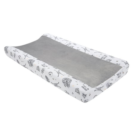 UPC: 0084122013704 | Lambs & Ivy Star Wars Millennium Falcon White/Gray Soft Changing Pad Cover