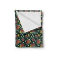 thumbnail image 2 of Tropical Soft Flannel Fleece Blanket, Bouquet of Hibiscus and Monstera Flowers Realistic Illustration on Dark Background, Cozy Plush for Indoor and Outdoor Use, 50" x 70", Multicolor, by Ambesonne, 2 of 5