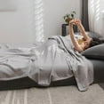 thumbnail image 4 of Xecvkr Cotton Bed Blanket Twin Size Thermal Breathable Soft Comfortable All Season Throw for Bedroom Living Room Coffee 150x100cm 59.06x39.37 Inches, 4 of 6