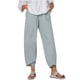 thumbnail image 1 of Pantalones Sólidos Casuales Para Mujer Pantalones de Playa Casuales de Cintura Alta Elásticos Cómodos Odeerbi  ODB-6, 1 of 7