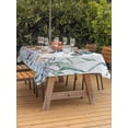 thumbnail image 4 of 54x80 Inch Outdoor Tablecloth with Umbrella Hole Zipper Rectangle Sea Turtle Coastal Rectangular Tablecloths Outside Waterproof Summer Beach Coral Ocean Seaweed Patio Table Cover for Picnic Party, 4 of 8
