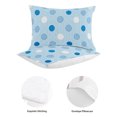 thumbnail image 6 of 3 Pieces King Quilt Set,Blue Polka Dot Watercolor Soft Bedding Sets with 1 Quilt & 2 Pillow Shams,Summer Ocean Style Summer Bedspread Lightweight Coverlet Comforter for All Season, 6 of 6