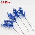 thumbnail image 2 of 12Pcs Artificial Christmas Glitter Berries Stems Xmas Tree Wreath Diy Decor, 2 of 5