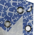 thumbnail image 4 of Ambesonne Ocean Grommet Curtain, Marine Life Equipments, 50" x 108", Azure Blue White, 4 of 6