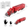 thumbnail image 5 of Vokodo RC Semi Truck And Trailer 23" With Lights Electric Hauler Remote Control Kids Big Rig Toy Carrier Van Transport Vehicle Ready To Run Semi-truck Cargo Car Great Gift For Children Boys Girls Red, 5 of 9