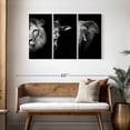 thumbnail image 3 of Elephant Stock Safari Animal Portraits Wall Art - Horizontal Multi Panel Canvas - Living Room Wall Decor - Animal Multi Panel - Black And White Decor - 45" x 28", 3 of 8