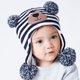 thumbnail image 4 of Gorro para bebé, gorro con forro polar de invierno, orejeras tejidas, gorros para niños, gorros para bebés y niñas con pompón, 4 of 7