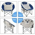 KingCamp Folding Camping Chair Oversized Moon Chair for Adult Sofa Chair Support 300lbs Blue