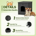 thumbnail image 4 of Dog House for Small to Large Sized Dogs, Outdoor and Indoor Doghouse with Durable Weatherproof Resin, Multi-Functional Pet House(Black, Medium), 4 of 5