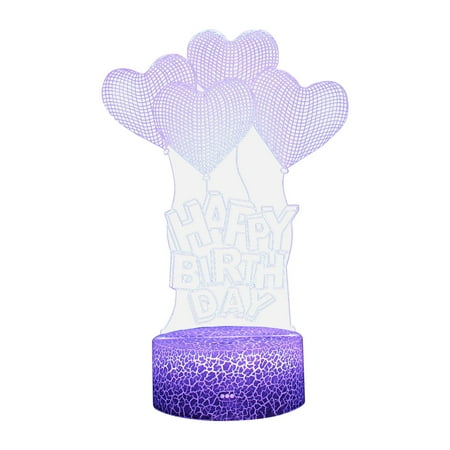 

Big Deals Dvkptbk Lamp Valentine s Day 3D Night Light LED Colorful 7-Color Desk Lamp Bedroom Home Decor Gift Valentine s Day Gift