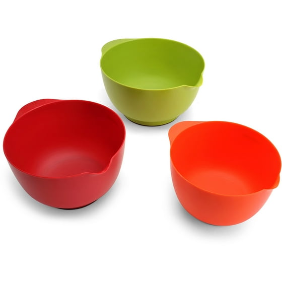 Farberware Set Of 3 Mixing Bowls Red Green And Orange Farberware Set Of 3 Mixing Bowls Red Green And Orange