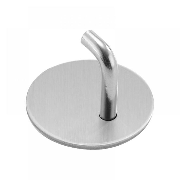 Self Adhesive Stainless Steel Wall Hooks, Metal Utility Hanging Hooks for  Kitchen, Bathroom