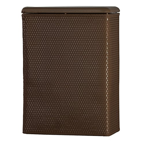 Family Size Wicker Laundry Hamper with Coordinating Padded