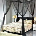 thumbnail image 4 of 2x Negro, 4 De Esquina, Dosel Para Cama, Mosquitera De Malla Fina, 190x210x240cm, 4 of 9