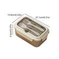 thumbnail image 4 of Stainless Steel Bento Lunch Box, Stackable Bento Box, Large-Capacity Double Layer Bento Box with Compartments, Leakproof Bento Container, Metal Lunchbox Ideal for Office, Work, Travel - Color C, 4 of 10