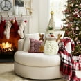thumbnail image 4 of Decoration Adorable Snowman Plush Pillow Toy - Christmas Home Decor & Festive Gift for Kids Adults,Home Decor|Cloth,White, 4 of 6