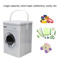 thumbnail image 3 of Laundry Powder Tin, Laundry Detergent Powder Storage Box Portable Cute Tapes Stationery Socks Container Organizer with Handle Laundry Dishwasher Washing Powder Tablet, 3 of 9