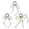 thumbnail image 3 of Bottone Sweet Pearl Beaded Bowknot Keychain Pendant Fashion Lovely Hangings Ornament Keyring Backpack Decoration Charm Jewelry, 3 of 7