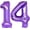 Purple 14, variant on Number 14 Purple Balloons 40 Inch Giant Purple 14 Number Foil Helium Balloons for 14th Purple Birthday Party Supplies 41st Anniversary Events Decorations