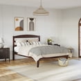 thumbnail image 2 of AFI Warren 14" Queen Wood Platform Bed Frame with Slatted Headboard, Walnut, 2 of 12