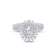 thumbnail image 2 of 14kt White Gold Oval Diamond Bridal Wedding Ring Band Set 1 Cttw, 2 of 4