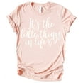 thumbnail image 2 of It's The Little Things Cursive Mommy & Me Matching Outfits White on Peach Shirt Adult X-Large, 2 of 3