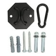 thumbnail image 2 of Ceiling Mounting Plate, Ring Hooks Hammock Hanging Kit High Stability Expansion Screws Black Hexagonal Sturdy Iron  For Rocking Chairs For Travel, 2 of 8
