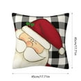 thumbnail image 3 of Luoshdecor Christmas Plaid Pillow Covers 18 x 18 in,Black White Checked Xmas Snowmen Santa Claus Pillowcase for Couch Sofa Bedroom Decor, 3 of 6