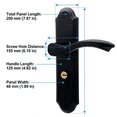 thumbnail image 5 of Interior Door Handle Set with Lock, Single Latch Door Knob for Bedroom and Bathroom, Lever Handle Lock Replacement Hardware, Brushed Finish for Wood Doors, Easy Install Black, 5 of 5