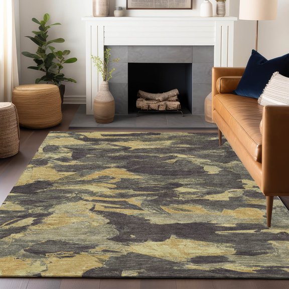 Addison Rugs Machine Washable Indoor/ Outdoor Abstract Contemporary Chantille Rug 10' x 14' - Charcoal