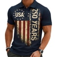 thumbnail image 4 of RMGVDSD Mens Polo Shirts 250th Anniversary USA Polo Shirt Men's Independence Day Golf Shirts Fashion Classic Short Sleeve Patriotic Shirt Pullover Basic Tees, 4 of 4